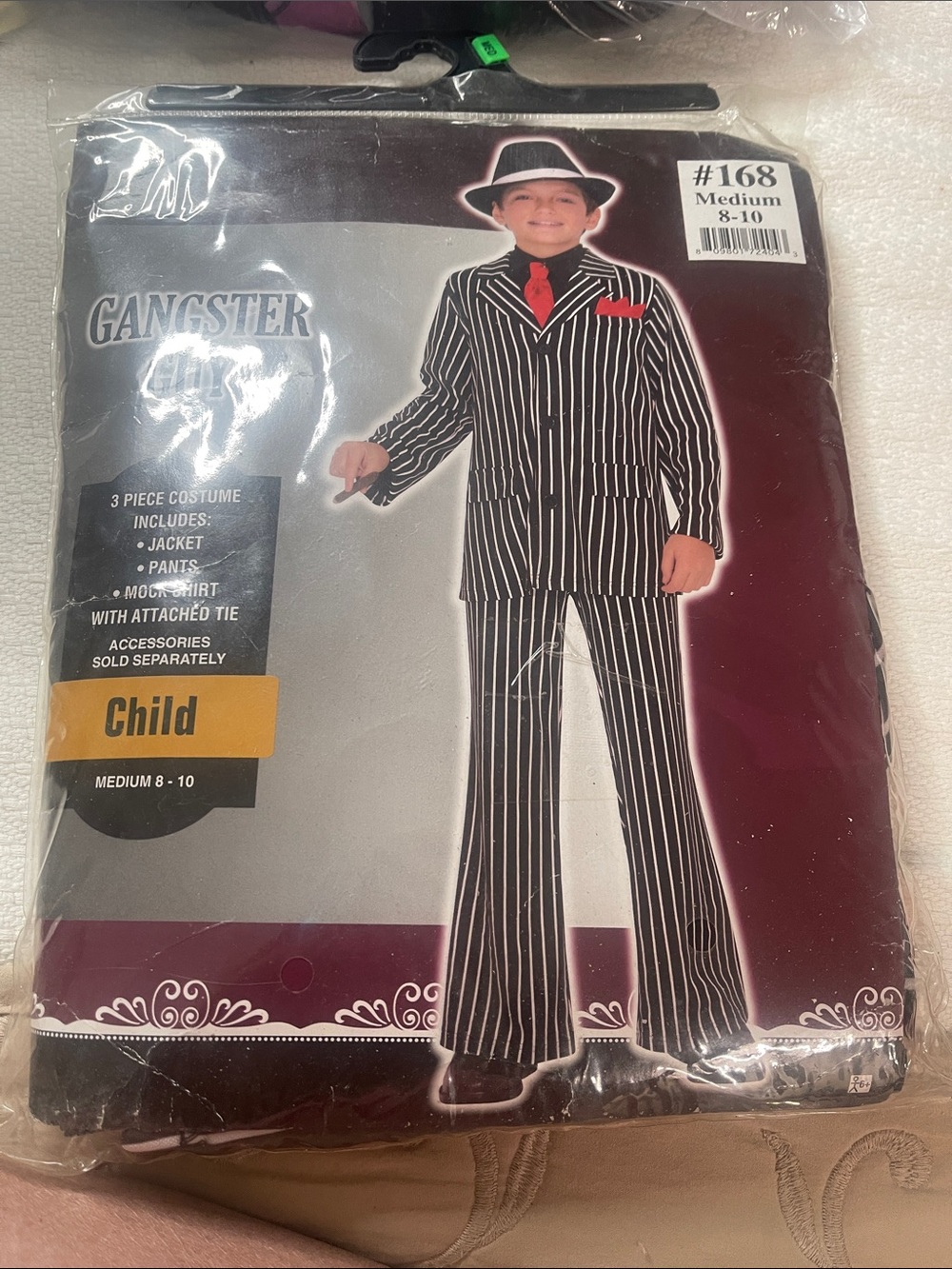Gangster Guy kids costume NEW never worn size M 8-10 super cute